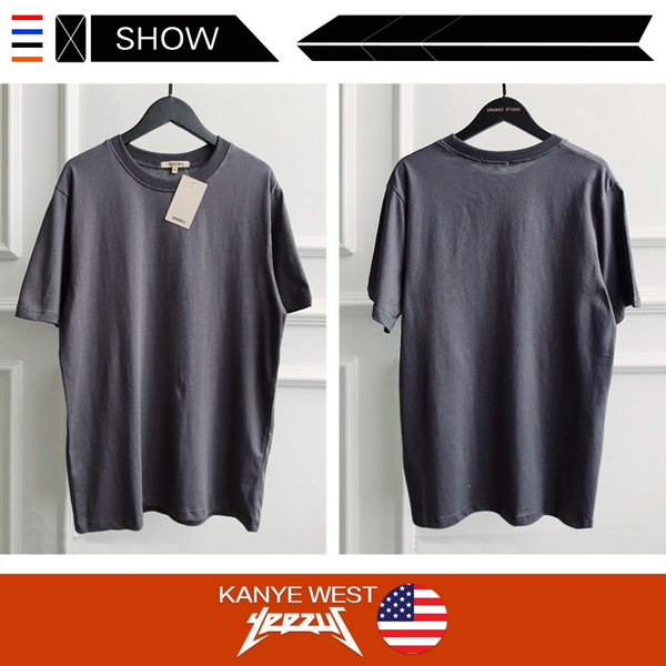 glas Forfølge bruser Kanye West T Shirt Solid Mens Summer Dress T-shirt Season 6 Kanye West The  Best Quality Cotton Grey Tshirt Kanye Season 6 | Wish