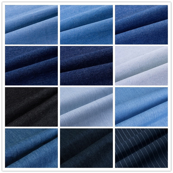 1M DIY Waterproof Denim Fabric Coating Cotton Wet Look Raincoat Jeans  Material | eBay