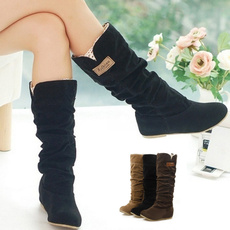 midcalfboot, Cotton, Lace, long boots