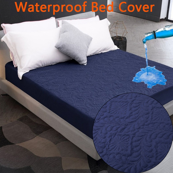 LAMINATED WATERPROOF MATTRESS PROTECTOR FITTED SHEET BED COVER SINGLE DOUBLE MIA 