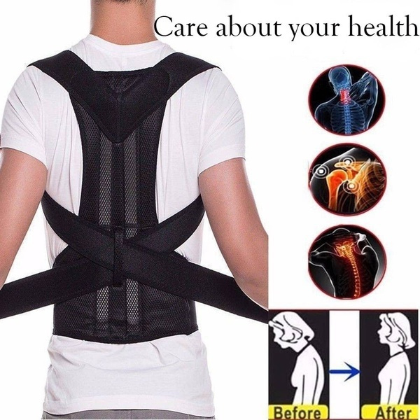 Women and Men Adjustable Hump Correction Back Support Shoulder Lumbar