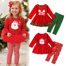 pajamaset, kids clothes, Christmas, santaclauspattern