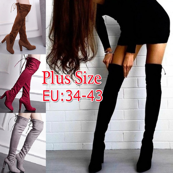 Plus size hotsell thigh high heels