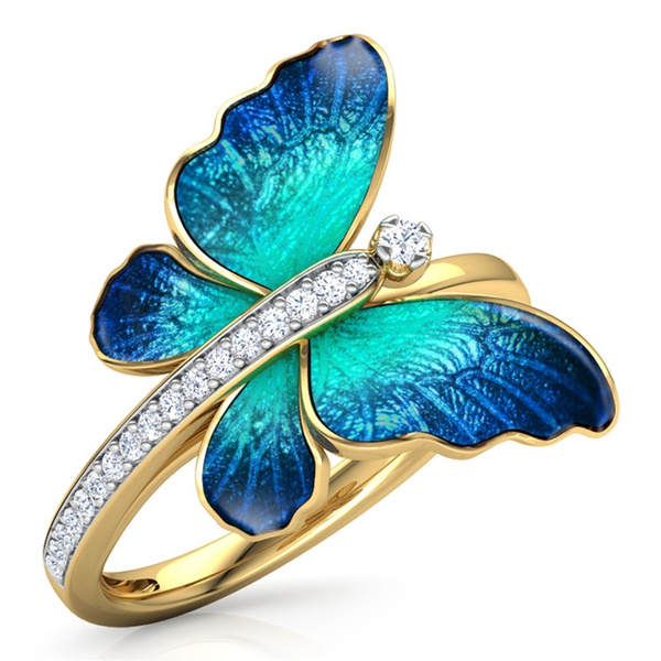 Sapphire hot sale butterfly ring