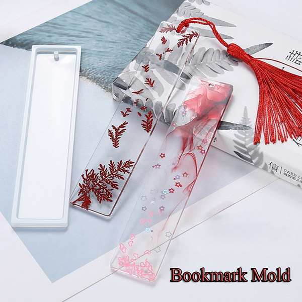 3pcs Silicone Bookmark Design Epoxy Mold, Rectangle Sheer DIY Resin Bookmark  Craft Mould
