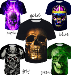 Fashion, Shirt, skull, Tops