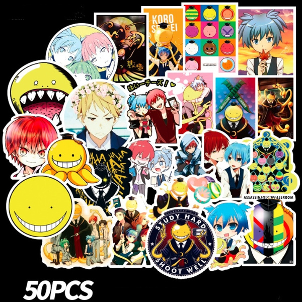 50pcslot Assassination Classroom Stickers Classic Toys Anime Series Cartoon Korosensei Sticker 