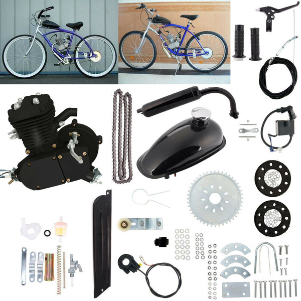 Hot sale 80cc 2 stroke motor engine kit gas for motorized bicycle bike sales black new