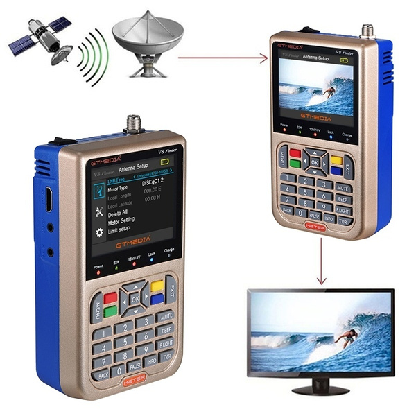 Newest GTMEDIA V8 Finder Digital Satellite TV Signal Finder HD DVBS2