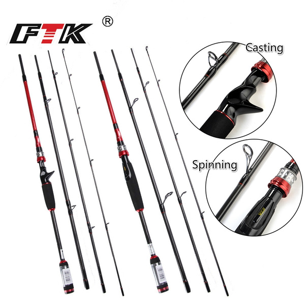 FTK 2.1m 2.4m 2.7m Baitcasting Fishing Rod Travel Ultra Light Casting  Spinning C.W 10-30g/15-40g