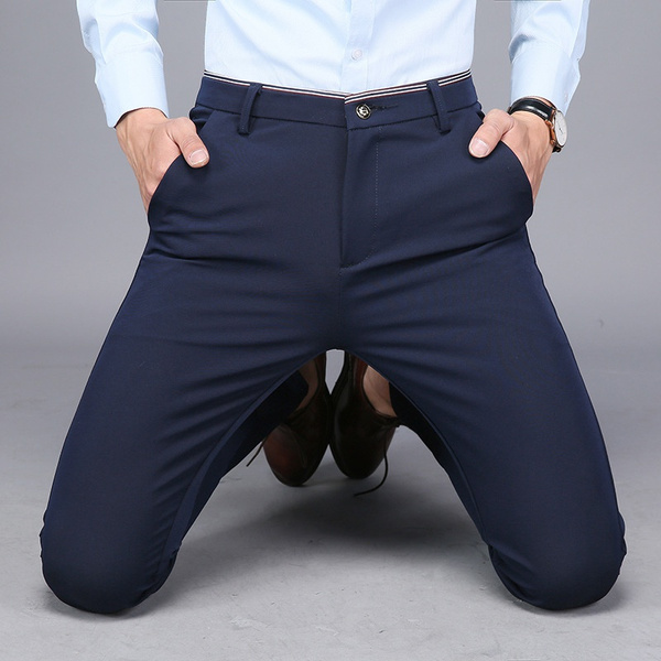 Classic High Quality Men's Trousers Spring & Summer Solid Color Pants –  Bennys Beauty World