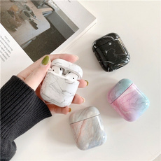 4 Colors Marble Pattern Hard PC Case Protector for Airpods Wireless Earphone Earbuds Case Protector 