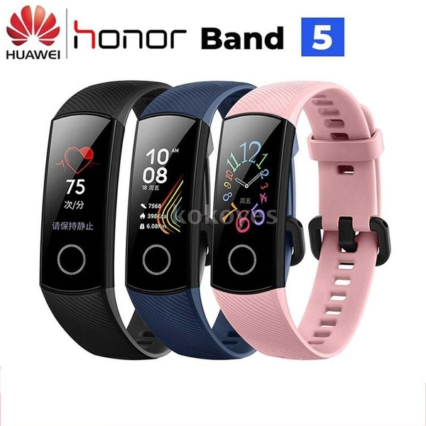 Huawei Honor Wirstband Smart Touch Screen Swimming Health Monitoring Fitness Tracker Sleep Bracelet Original Huawei Honor Band 5 Smart Wristband