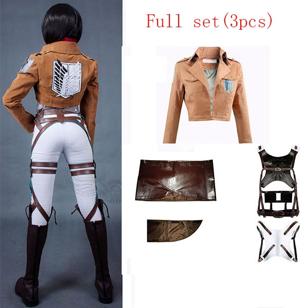 Japanese Attack on Titan Cloak Shingeki No Kyojin Scouting Legion Cosplay Costume Anime Cosplay 3 PCS Full Set