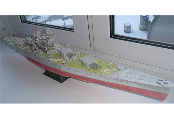 High quality The French battleship Richelieu 3D Paper Model Kit 