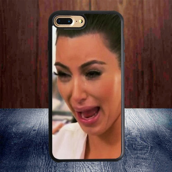 crying kim kardashian face cell mobile phone case for iphone 5 5S SE 7 8 plus 6 6s plus x xs max 11 Pro Max Samsung galaxy S4 S5 S6 S7 edge S8 S9 S10