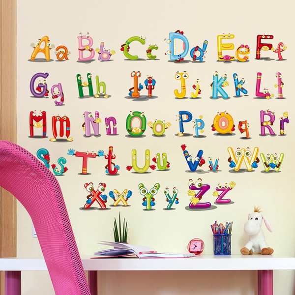 1 Set English Alphabet Nursery Wall Stickers Learn Reading Cartoon Puzzle Animal School Classroom Sticker Decorative Decals Wish - Nursery Alphabet Wall Stickers 1 Set English Alphabet Nursery Wall Stickers Learn Reading Cartoon Puzzle Animal School Classroom Sticker Decorative Decals Wish - Nursery Alphabet Wall Stickers