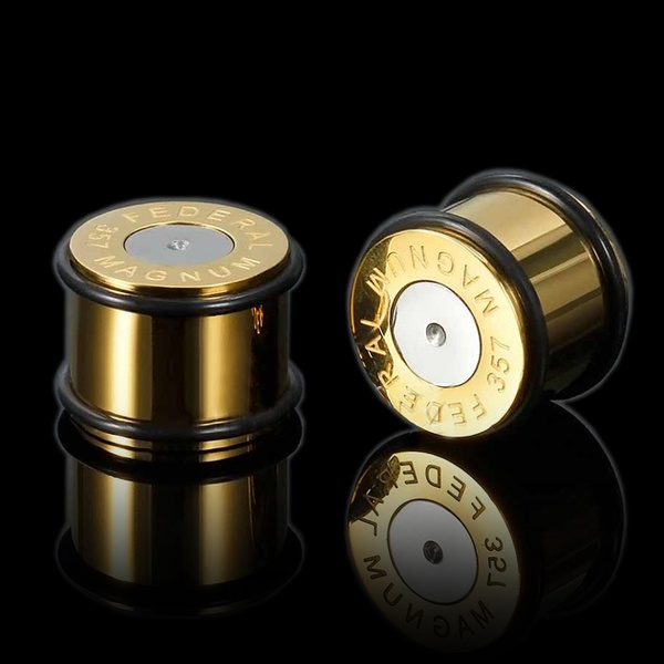 Bullet casing on sale ear gauges