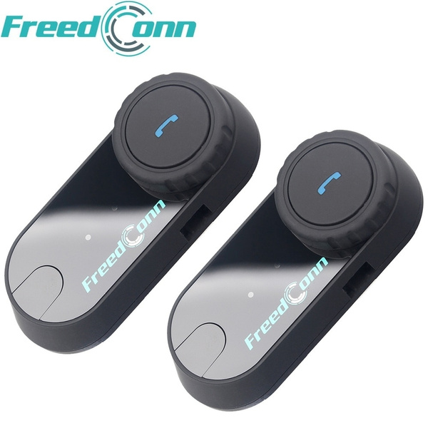 2pcs FreedConn Motorcycle Intercom Bluetooth Helmet Headset T-COM OS FM 2  Riders BT Interphone Moto Intercomunicador+Soft Mic
