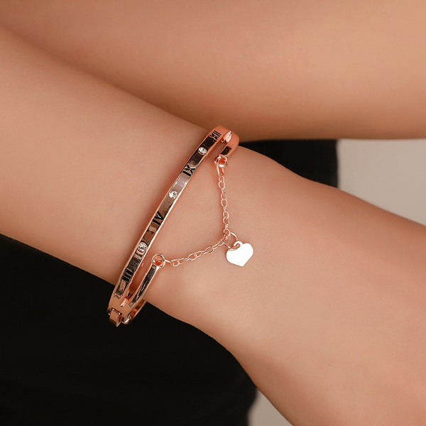 charms armband rosegold