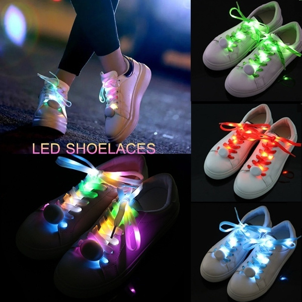 Luminous LED Shoelace Flashing Light Up Glow Nylon Strap Shoe Laces Party Dance