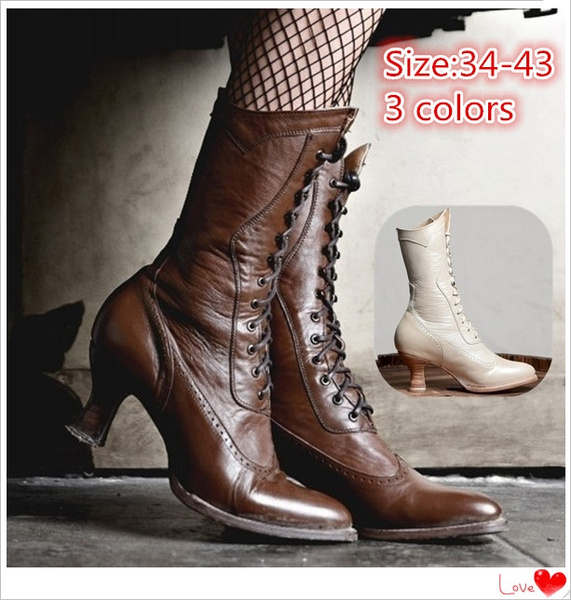 wide calf steampunk boots