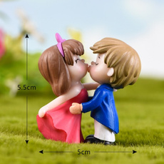 Bonsai, couplefigurine, Garden, kissingcouple