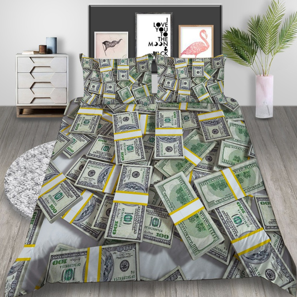 dollar bill bed sheets