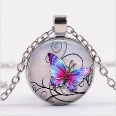 butterfly, necklacesamppendant, Jewelry, Chain