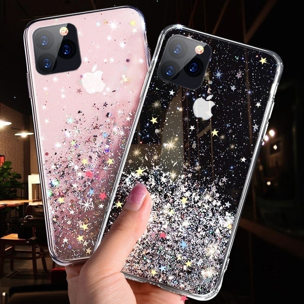 For Iphone 11 11 Pro 11 Pro Max Luxury Lovely Glitter Sparkle Girl Women Cute Clear Tpu Protective Case Iphone 6 7 8 7p 8p X Xs Xr Xs Max Cover Wish