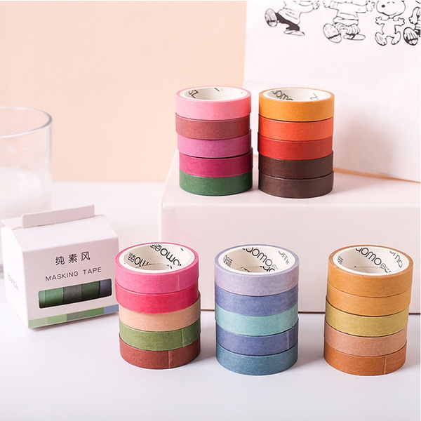 5Pcs Scrapbooking Tape Decorative Sticker Paper Tape Sticky Note Washi Tape  Masking Tape