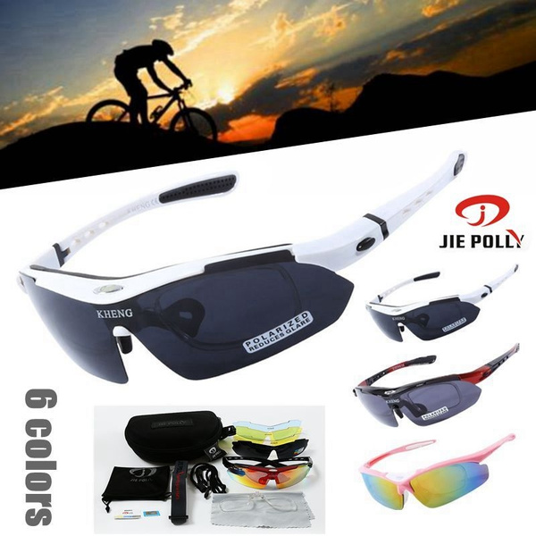 Cycling Polarized Glasses 5 Lens Bicycle Glasses HD Visual Anti-Fog  Anti-glare Outdoor Sports Windproof Eyewear Bicycle Motorcycle Sunglasses  Men Women