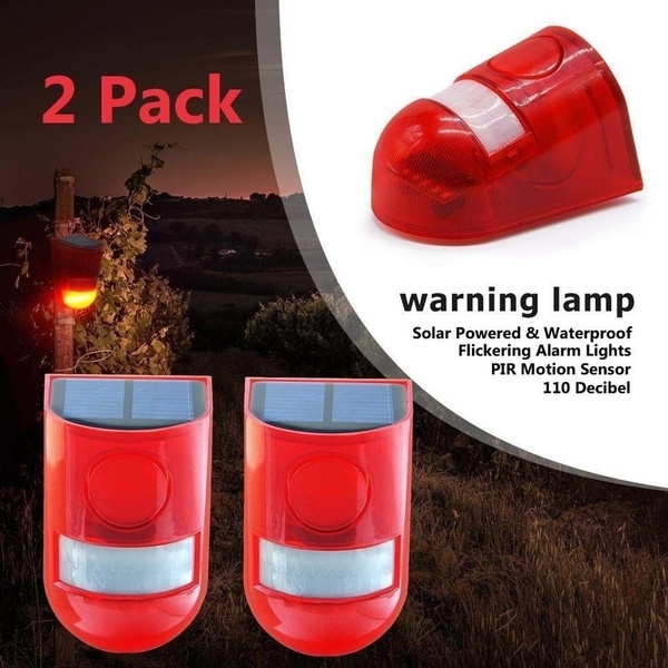 1/2pack Solar Powered PIR Motion Sensor Intruder Alarm Infrared