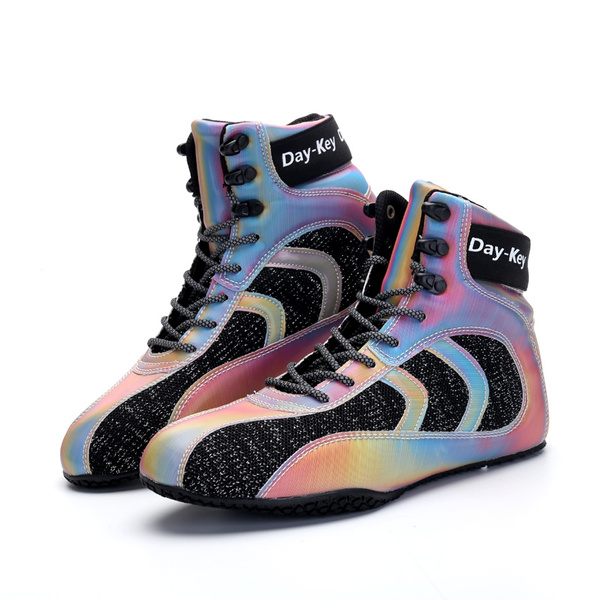 colorful wrestling shoes