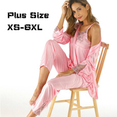 Plus Size, Lace, Bathrobe, pajamassuit