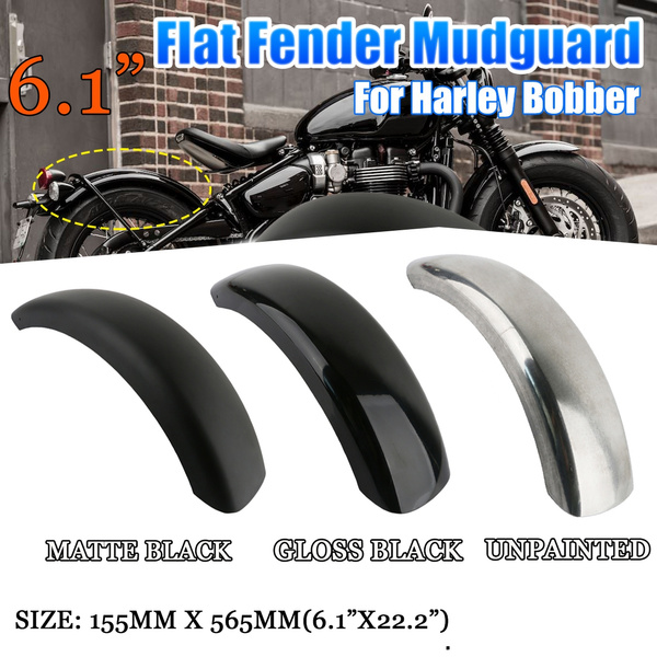 6.1'' Flat Motorcycle Rear Fender Steel Metal Rear Mudguard For Bobber Chopper