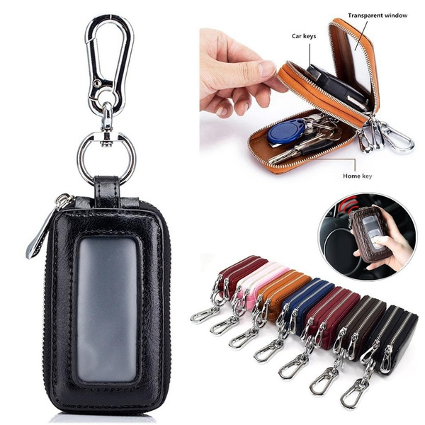 Car Key Case Keychain Pouch With Lock, Including House Keys