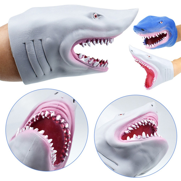 rubber shark hand puppet