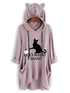 Fashion, pullover hoodie, Long Sleeve, Kitty