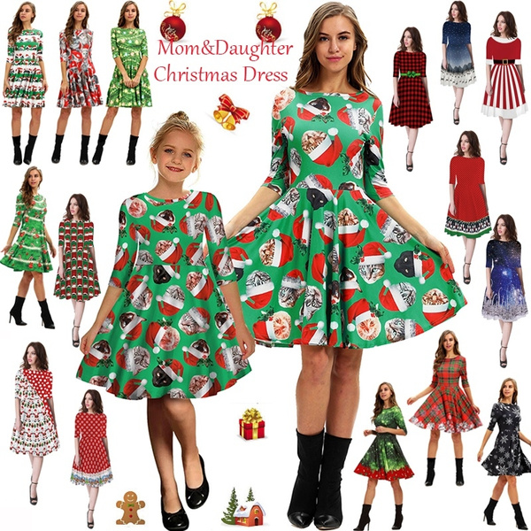 matching mum and daughter christmas dresses