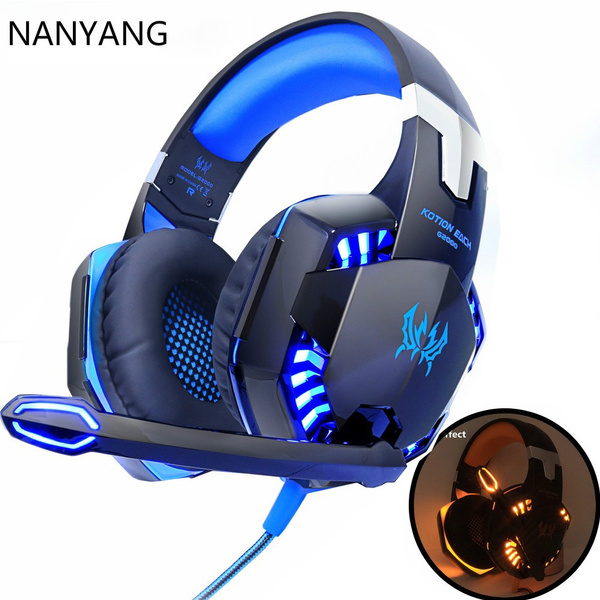 G9000 Gaming Headsets Big Headphones with Light Mic Stereo Earphones Deep  Bass for PC Computer Gamer Laptop PS4 New X-BOX