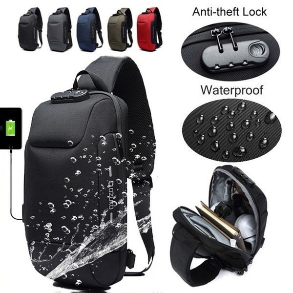 Chest Bag Pack Multifunction Crossbody Bag for Men Antitheft