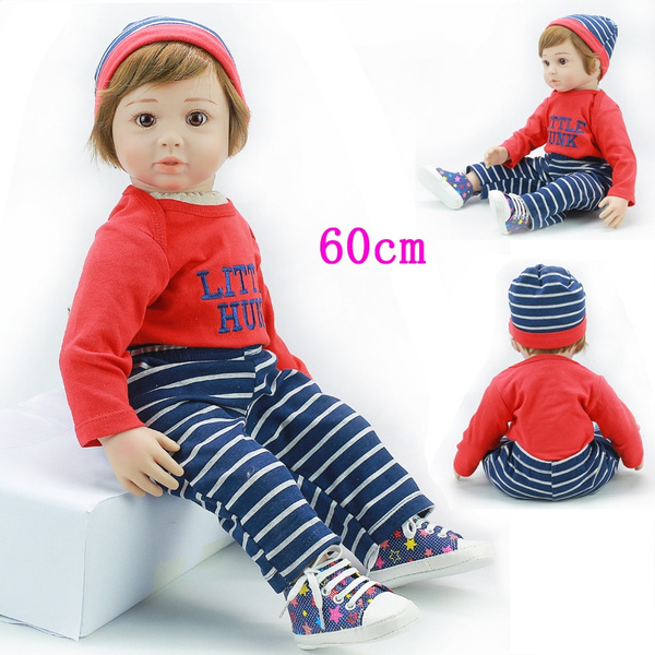 60cm Boneca Reborn Soft Silicone Vinyl Doll Soft Silicone Reborn