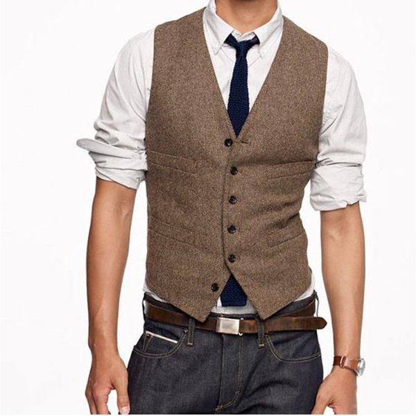 Tan tweed vest Outlet