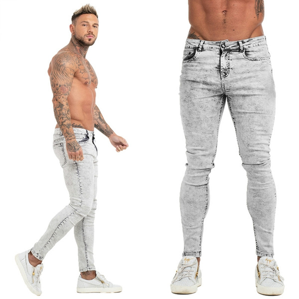 pale grey skinny jeans