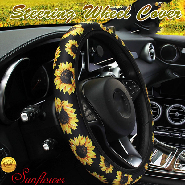 Sunflower Steering Wheel Cover