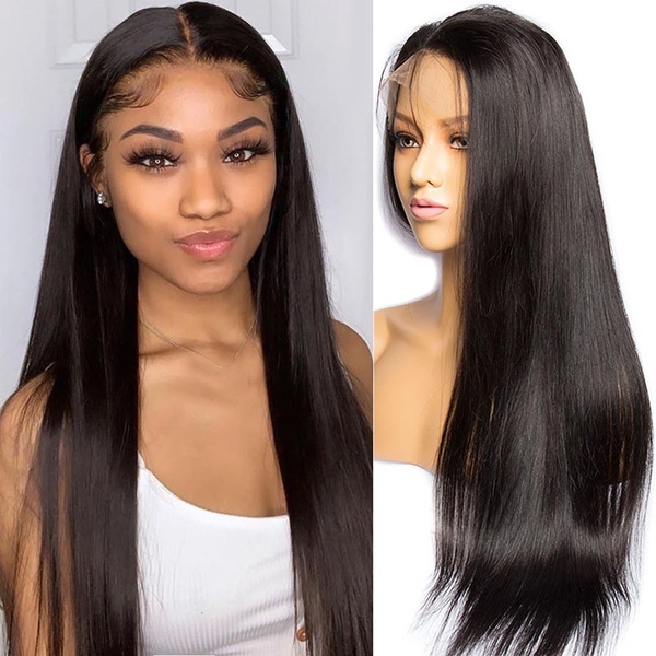 Long Straight Lace Front Human Hair Wigs with Baby Hair Women Wigs 130 Density Natural Hairpiece