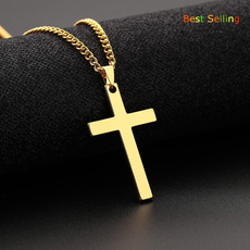 Steel, highqualityblackcrossnecklace, Stainless Steel, crossnecklaceman