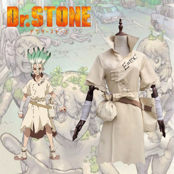 Anime Dr. Stone Senku Ishigami Cosplay Cosplay Senku Adulto Branco