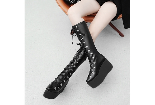 goth knee high boots